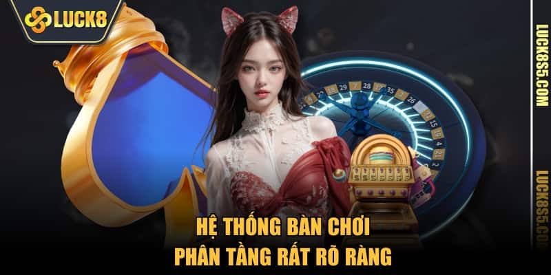 Hệ thống bàn chơi phân tầng rất rõ ràng 