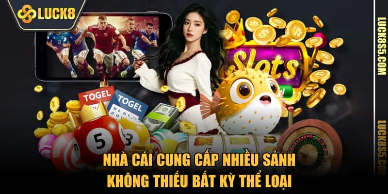 Cổng game cung cấp nhiều sảnh không thiếu bất kỳ thể loại
